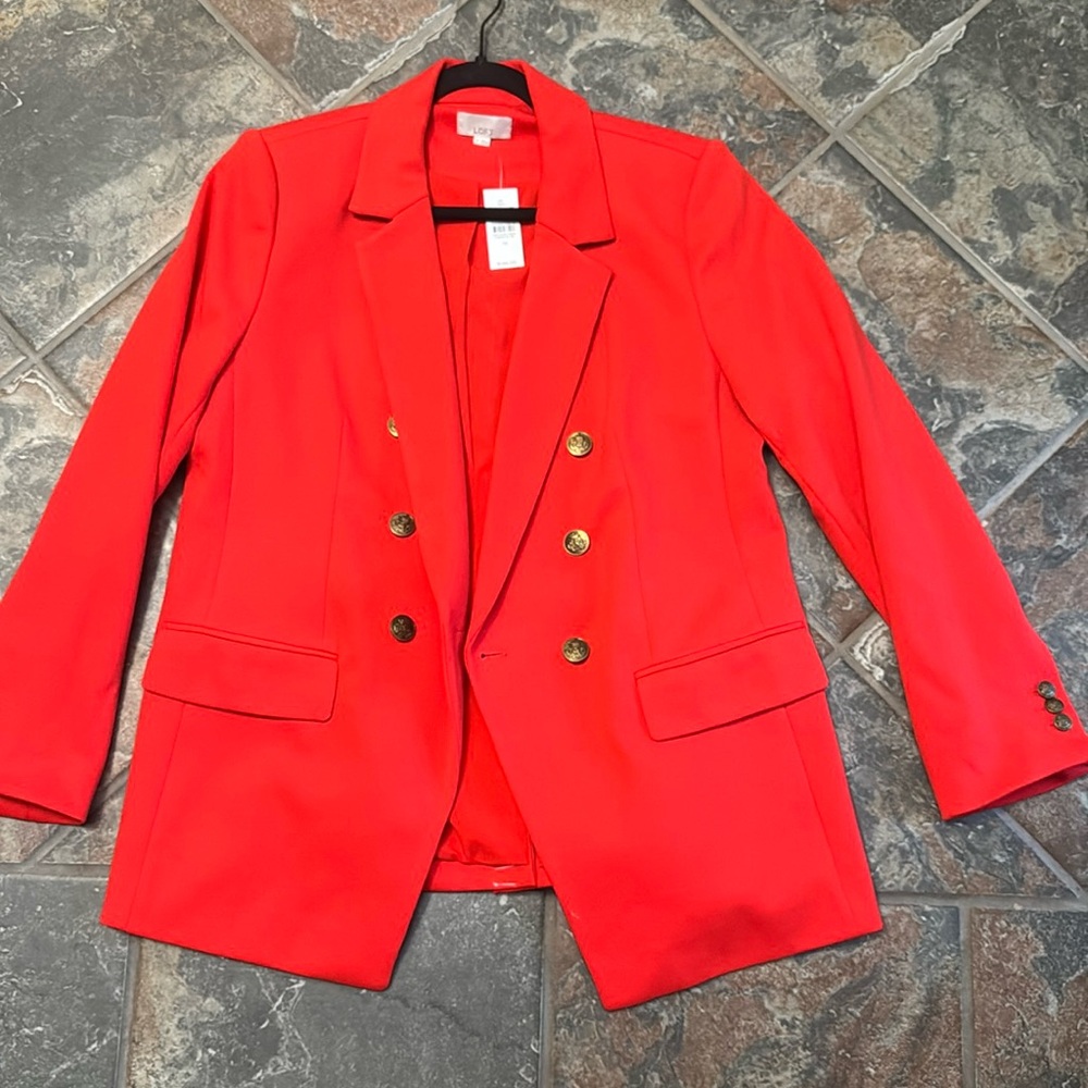 LOFT NWT Red Blazer Size 14